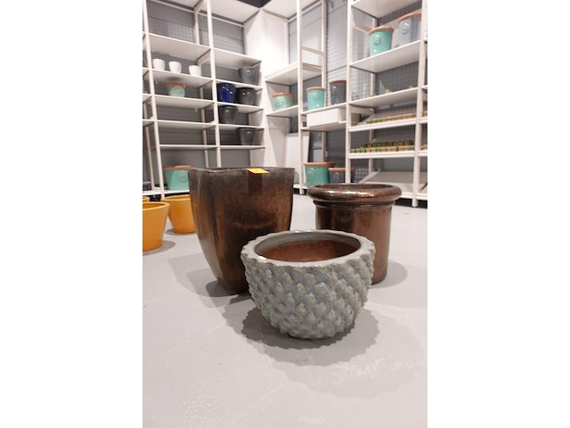 3x vorstvrije terracotta bloempot - afbeelding 1 van  6