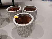 3x vorstvrije terracotta bloempot - afbeelding 2 van  3