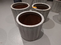 3x vorstvrije terracotta bloempot - afbeelding 2 van  3