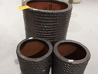 3x vorstvrije terracotta bloempot - afbeelding 2 van  5