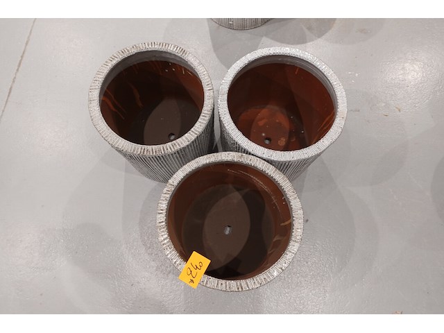 3x vorstvrije terracotta bloempot - afbeelding 3 van  3