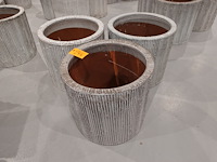 3x vorstvrije terracotta bloempot - afbeelding 2 van  3