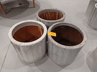 3x vorstvrije terracotta bloempot - afbeelding 2 van  3