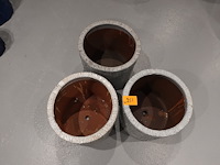 3x vorstvrije terracotta bloempot - afbeelding 3 van  3