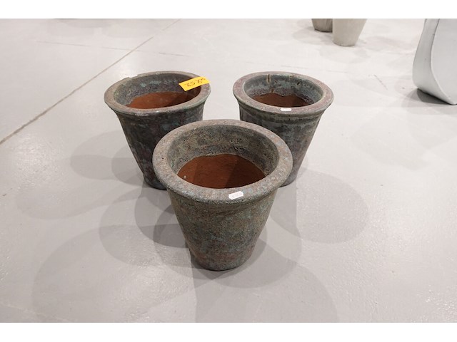 3x vorstvrije terracotta bloempot - afbeelding 2 van  4
