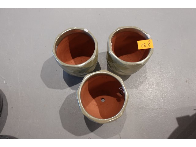3x vorstvrije terracotta bloempot - afbeelding 3 van  4