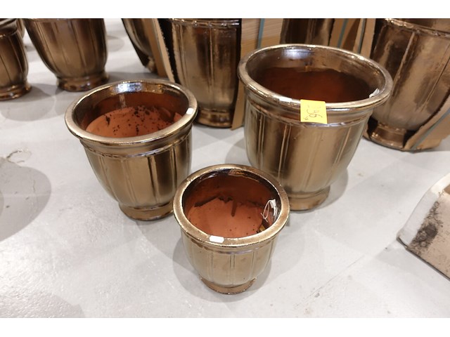 3x vorstvrije terracotta bloempot - afbeelding 1 van  2