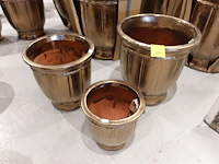 3x vorstvrije terracotta bloempot - afbeelding 1 van  2