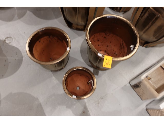 3x vorstvrije terracotta bloempot - afbeelding 2 van  2