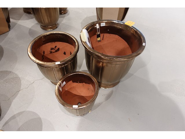 3x vorstvrije terracotta bloempot - afbeelding 2 van  2