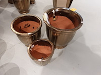 3x vorstvrije terracotta bloempot - afbeelding 2 van  2