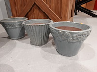 3x vorstvrije terracotta bloempot - afbeelding 1 van  5