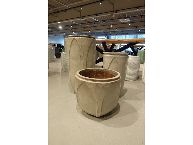 3x vorstvrije terracotta vaas - afbeelding 1 van  5