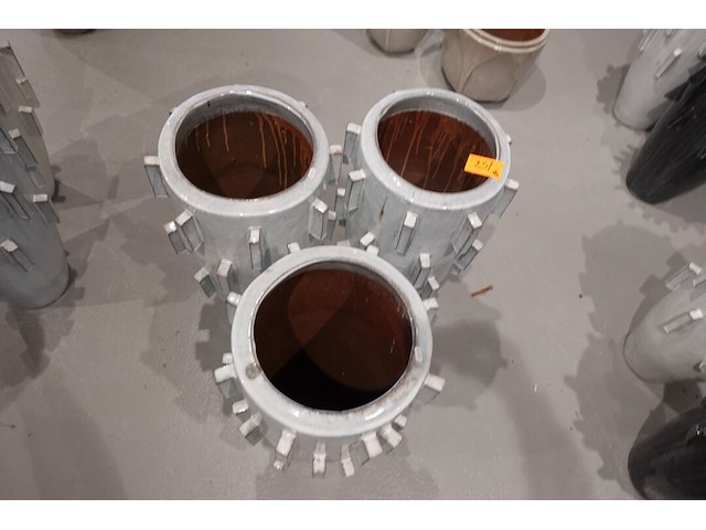 3x vorstvrije terracotta vaas - afbeelding 3 van  4