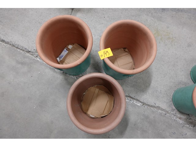 3x vorstvrije terracotta vaas - afbeelding 2 van  2