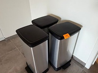 3x vuilbak vv voetpedaal