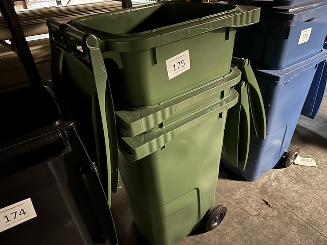 3x vuilcontainer sulo - groen - 240l - afbeelding 1 van  1
