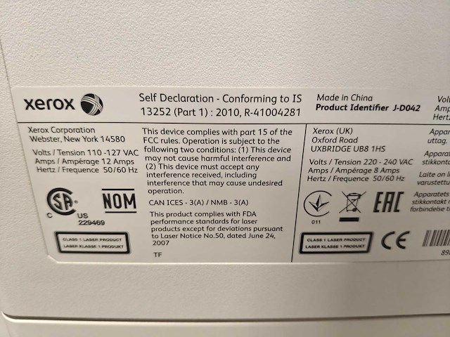 3x xerox - workcentre 7225i - geen moederbord aanwezig - afbeelding 6 van  9