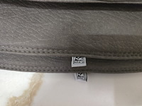 3x zitkussen grey pu 40x40 - afbeelding 2 van  4