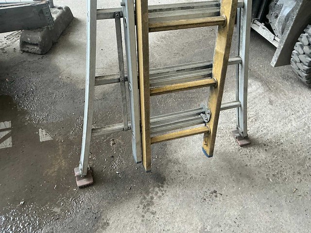 3x12 aluminium schuifladder - afbeelding 2 van  4
