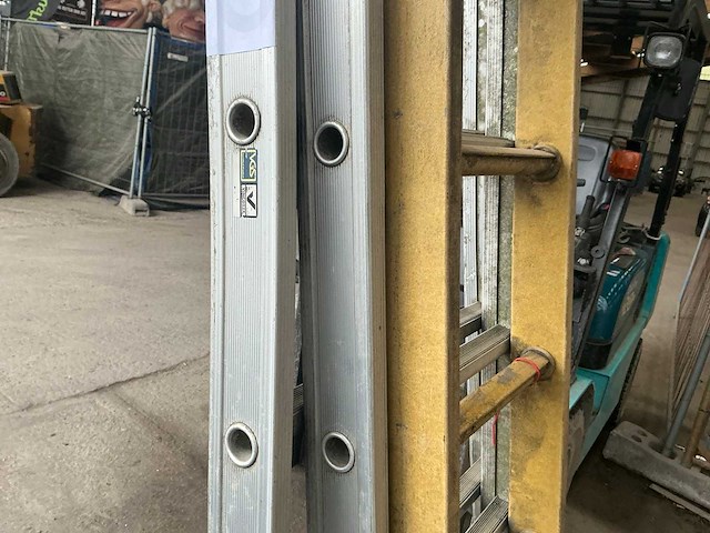 3x12 aluminium schuifladder - afbeelding 4 van  4