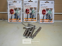 3x2st mini fietslicht + 4 zaklamp - afbeelding 1 van  1