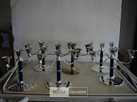 3x3 armige kandelaar en 3x 5 armige kandelaar - afbeelding 1 van  5