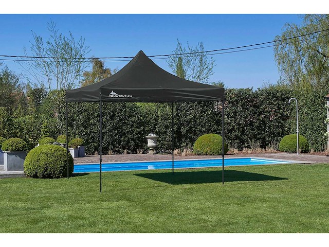 3x3m partytent - antraciet - vouwtent.eu - afbeelding 2 van  6