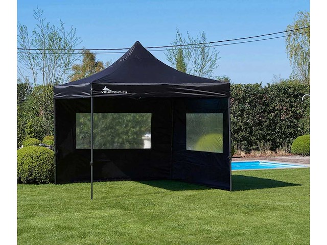 3x3m partytent - zwart - vouwtent.eu - afbeelding 2 van  6