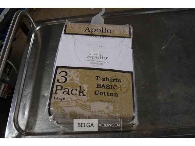 3x3st apollo t-shirt katoen mt l - afbeelding 1 van  3