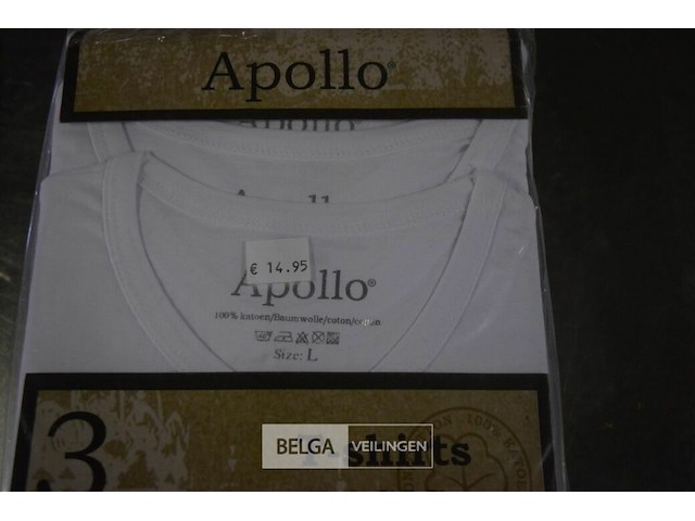 3x3st apollo t-shirt katoen mt l - afbeelding 3 van  3