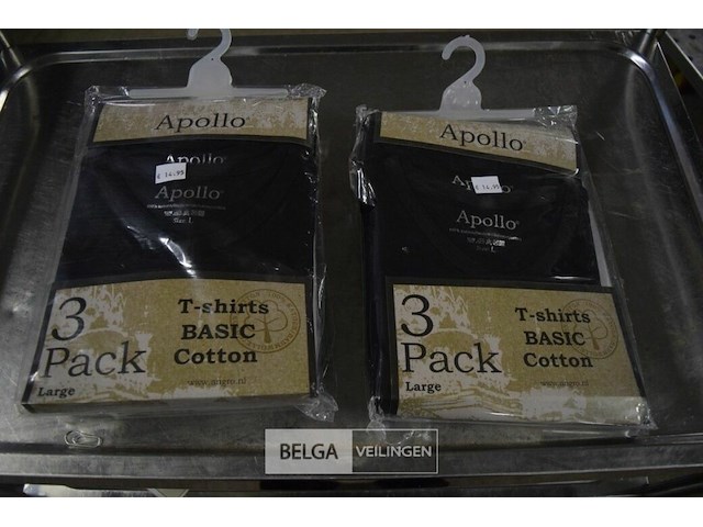 3x3st apollo t-shirt katoen mt l - afbeelding 1 van  4