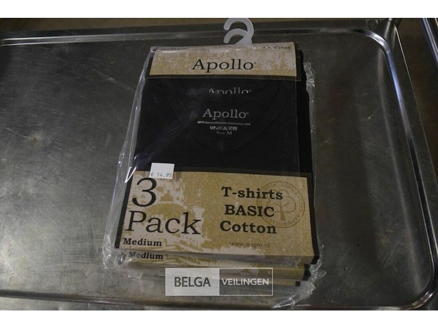 3x3st apollo t-shirt katoen mt m - afbeelding 1 van  5