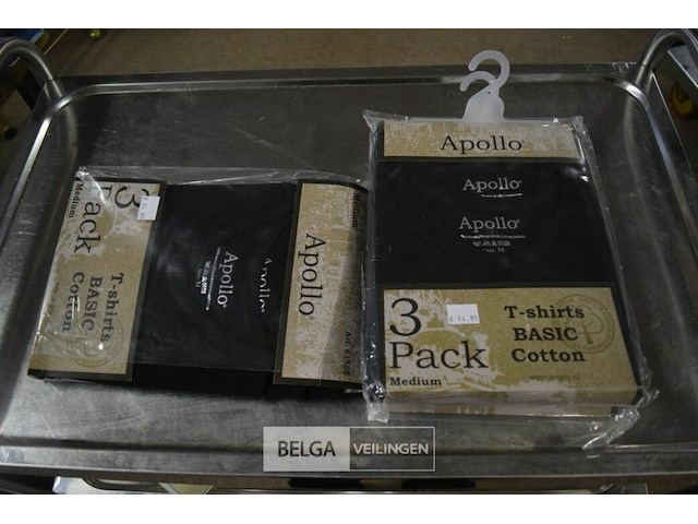 3x3st apollo t-shirt katoen mt m - afbeelding 1 van  4