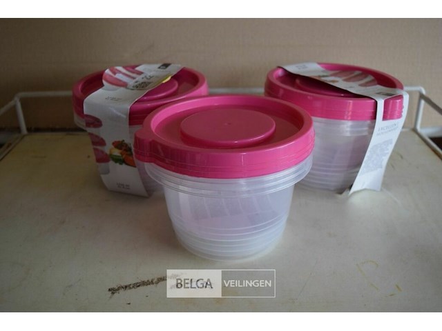 3x3st opbergdoosjes 1230ml - afbeelding 1 van  2