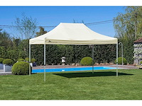 3x4,5m partytent - aluminium - zand - vouwtent.eu