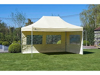 3x4,5m partytent - aluminium - zand - vouwtent.eu - afbeelding 2 van  8