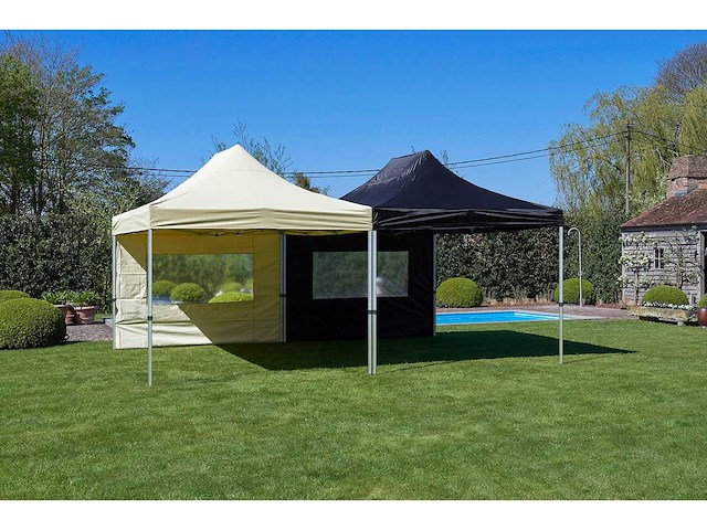 3x4,5m partytent - aluminium - zand - vouwtent.eu - afbeelding 3 van  8