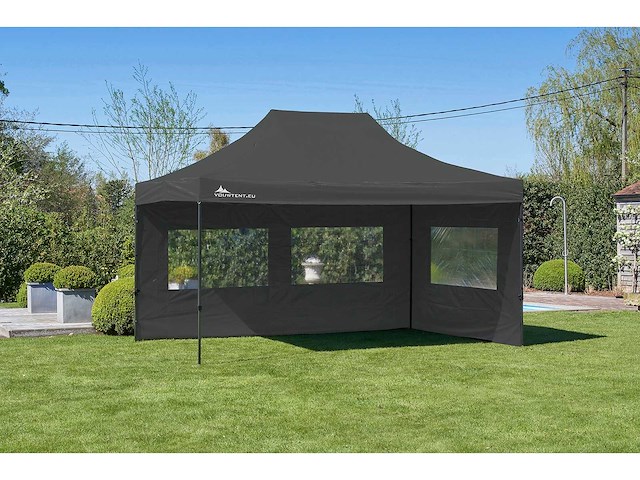3x4,5m partytent - antraciet - vouwtent.eu - afbeelding 3 van  5