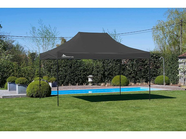 3x4,5m partytent - antraciet - vouwtent.eu - afbeelding 1 van  1