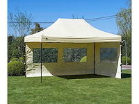 3x4,5m partytent - zand - vouwtent.eu - afbeelding 1 van  4
