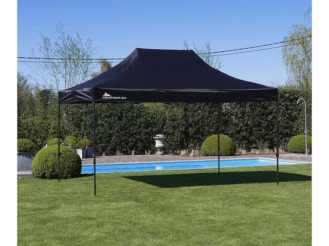 3x4,5m partytent - zwart - vouwtent.eu - afbeelding 2 van  5