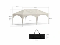 3x6 m prieel, met 6 zijmuren, waterdicht en anti-uv 50+ feesttent - afbeelding 3 van  7