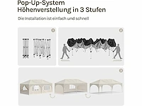 3x6 m prieel, met 6 zijmuren, waterdicht en anti-uv 50+ feesttent - afbeelding 6 van  7