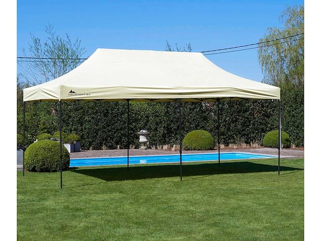 3x6m partytent - zand - vouwtent.eu - afbeelding 2 van  7