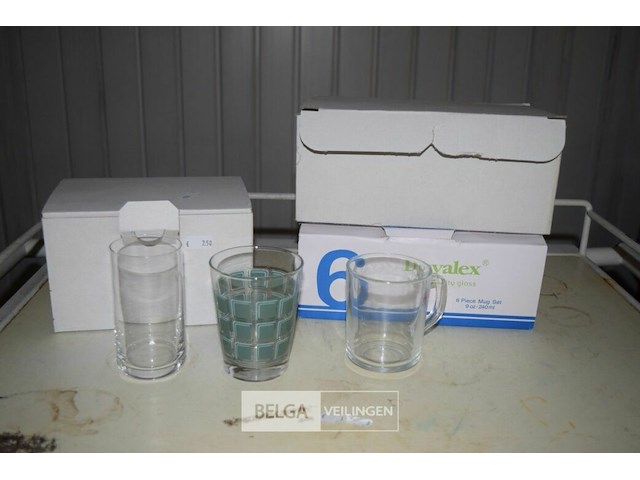 3x6st div glazen - afbeelding 1 van  3