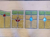 4 antieke glas-in-lood-raampjes - afbeelding 1 van  1