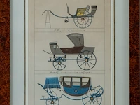 4 antieke ingekleurde kopergravures "meubles et... - afbeelding 4 van  4