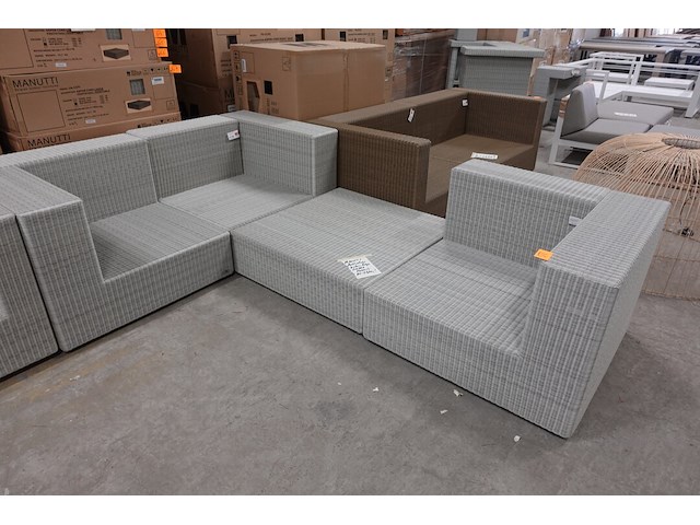 4-delig wicker hoeksalon manutti - afbeelding 1 van  3