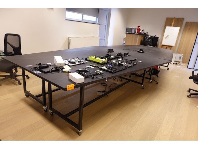 4-delige verrijdbare vergadertafel - afbeelding 1 van  4